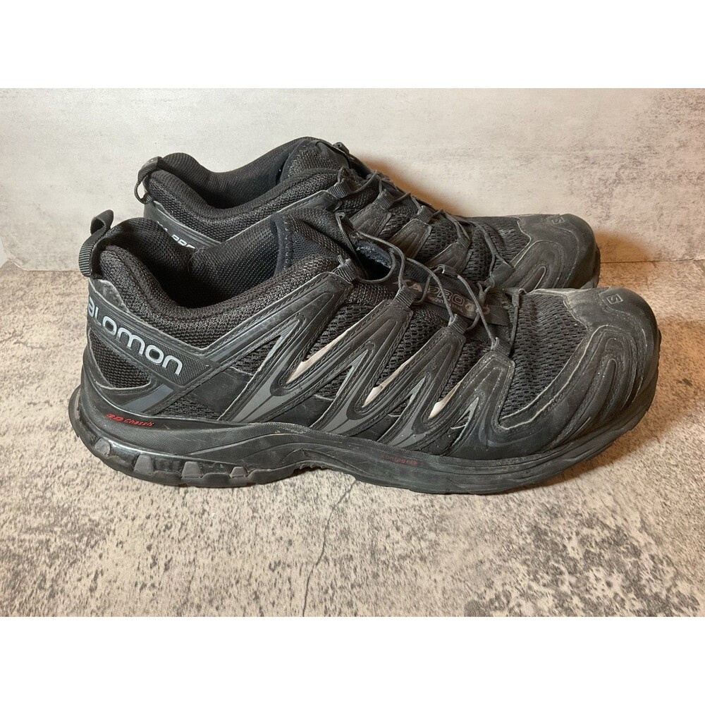 Salomon  Men's Trail Running Shoes - Black/Black/Phantom, US 12 EUR 48.5 UK 11.5